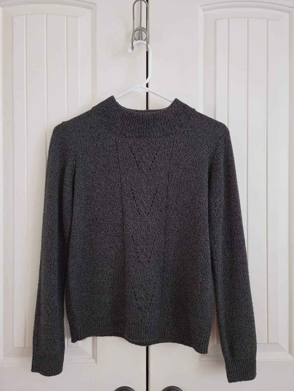 ✨ Carol Rose Speckled Charcoal/Gray Pullover Sweater, Size PS